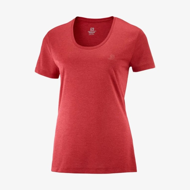 Red Salomon Agile Short Sleeve Women's T-Shirts | PH 01974Y